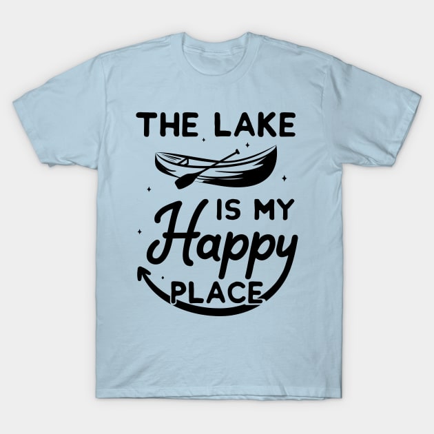 the lake is my happy place T-Shirt by mezy